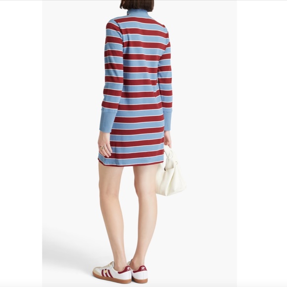 Veronica Beard Cenda Striped Cotton Jersey Mini Dress, Red Blue, Size XS Preppy - Picture 9 of 11